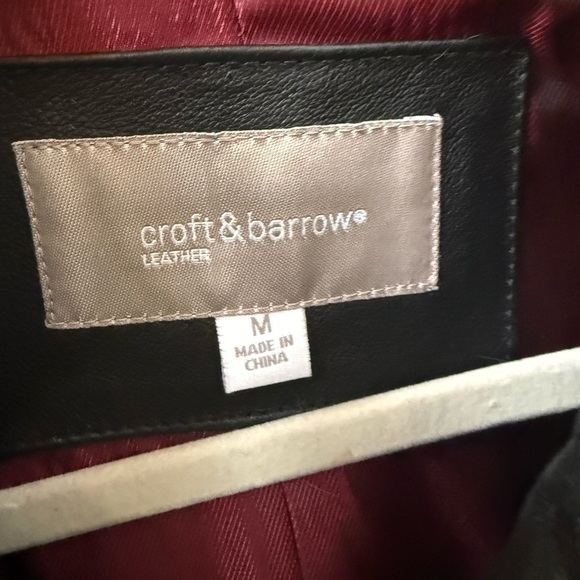 Vintage Croft and barrow Women's black Leather Jacket 90s style - Picture 8 of 9